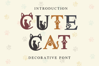 Creative Font Designs Featuring Cute Cats