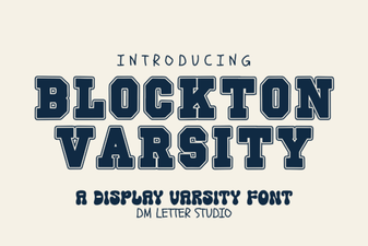 Blockton Varsity Font for Creative Web Design