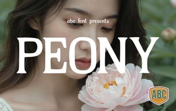 Peony Font: a Fresh Typeface for Modern Design